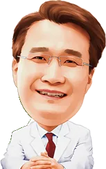 두 손을 모은 제일경희한의원 원장 캐리커처