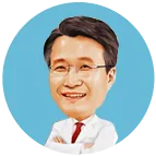 답변하는 제일경희한의원 원장 캐리커처
